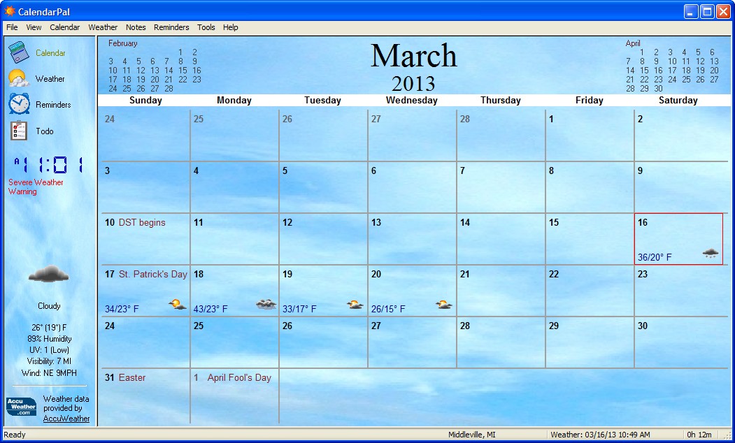 CalendarPal Full View